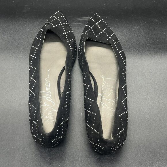 Libby Edelman Roscoe studded flats womens 9.5 black casual formal office - Picture 5 of 7